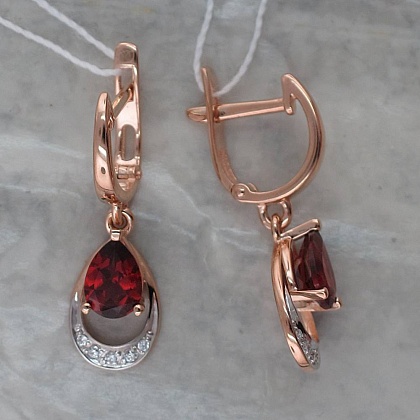 Серьги с Гранатами 01С3111281-2