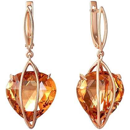 Серьги с цитринами 2185071