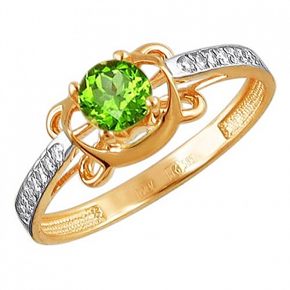 Кольцо с Хризолитом 01К3110971-4