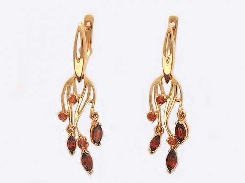 Серьги с Гранатами 01С312056
