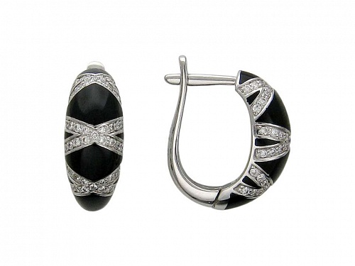 Серьги с эмалью 65С620208