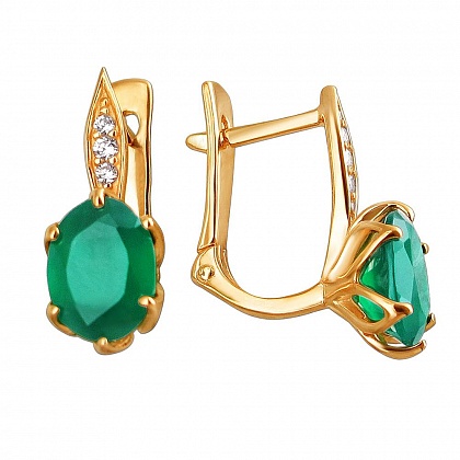 Серьги с агатами 01С4111371-4