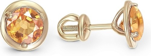 Серьги с цитринами 2384828