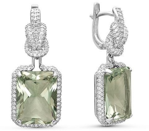 Серьги с кварцем 2260071