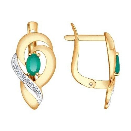 Серьги с агатами 724801