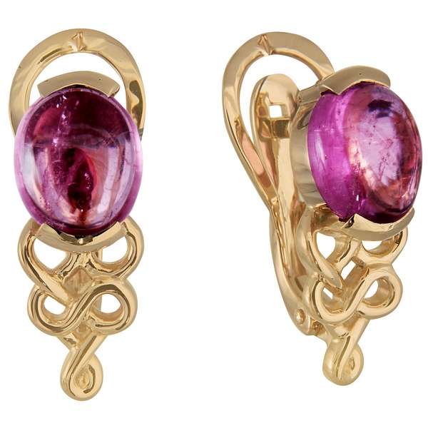 Серьги с турмалином B-152-G