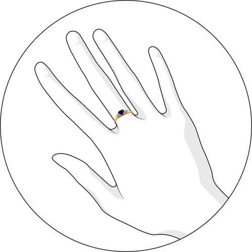 Кольцо с Сапфиром B-01101-F 1