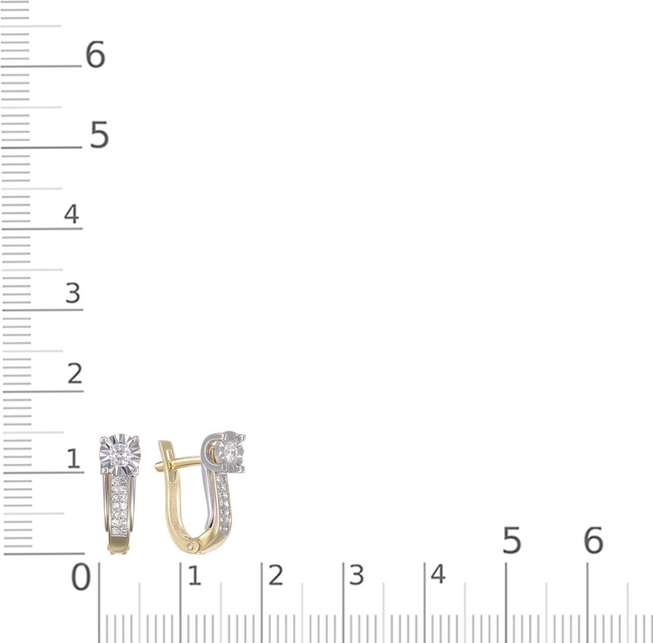 Серьги с бриллиантами B-38430-J 2