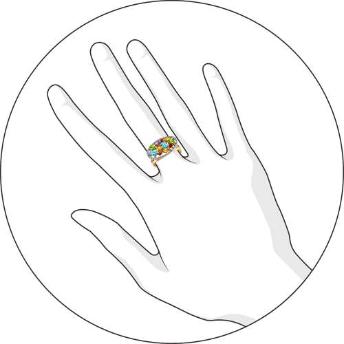 Кольцо с Цветником G-1162-H 1