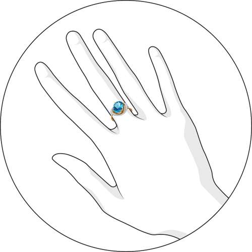 Кольцо с Топазом G-1315-H 1
