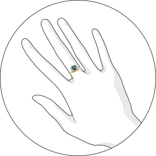 Кольцо с Топазом G-1327-D 1