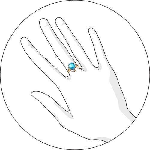 Кольцо с Топазом G-1338-B 1