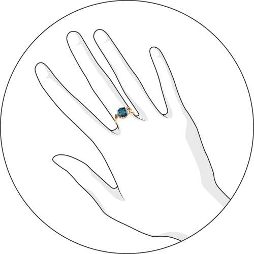 Кольцо с Топазом G-1341-A 1