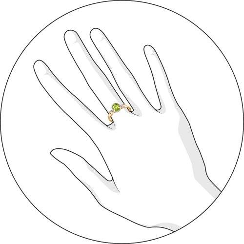 Кольцо с Хризолитом G-1380-D 1