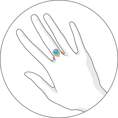 Кольцо с Топазом G-1396-D 1
